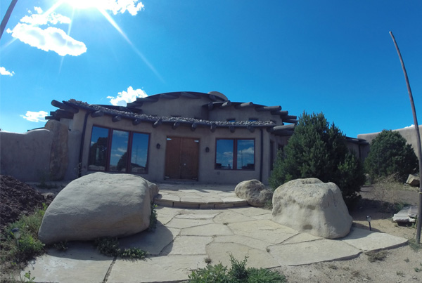 Compressed earth block home in La Vita, Colorado